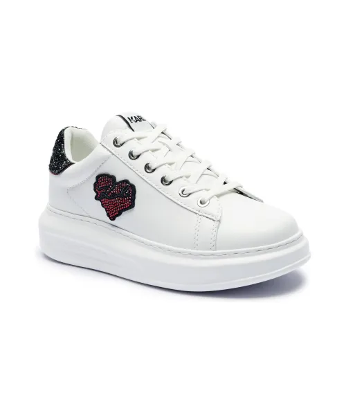 Кожаные кроссовки Kapri Heart of Karl Karl Lagerfeld, белый