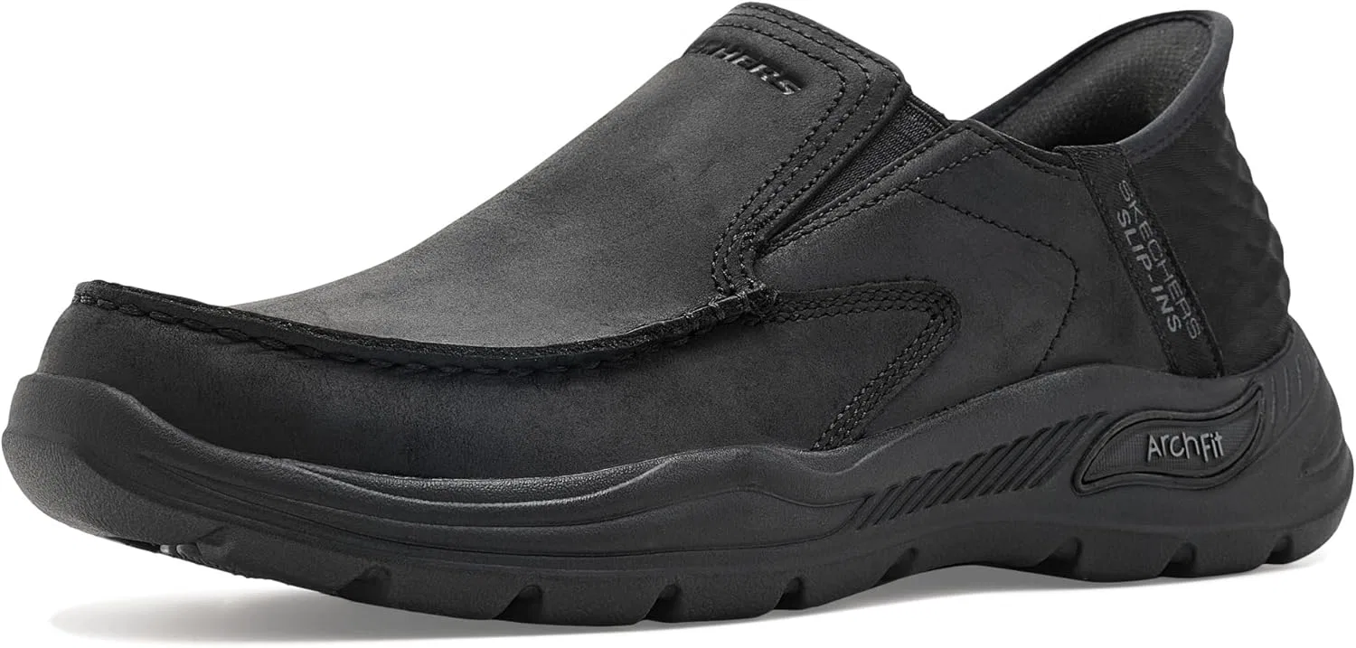 Мужские слипоны Skechers Arch Fit Motley - MiloSlip-On, Bbk Black Black