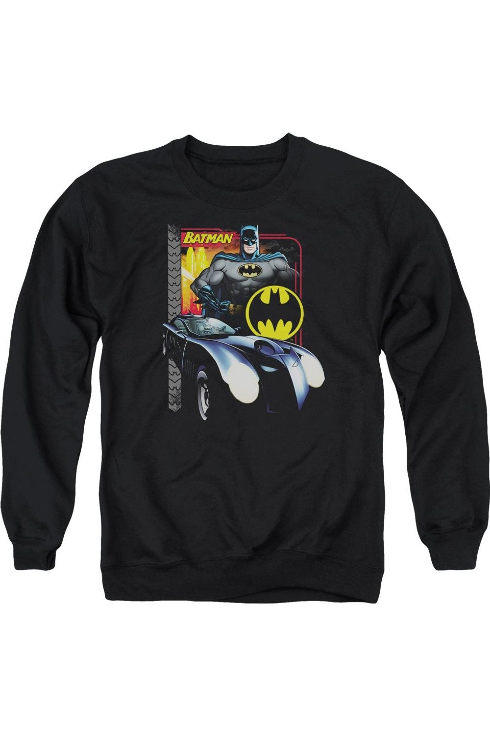 

Толстовка Batman Bat Racing для взрослых с круглым вырезом Gildan, черный