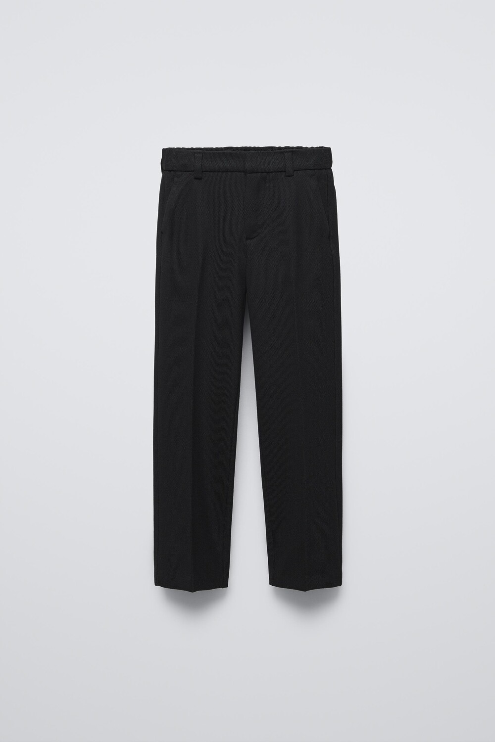 

Брюки костюмные из пике ZARA, черный