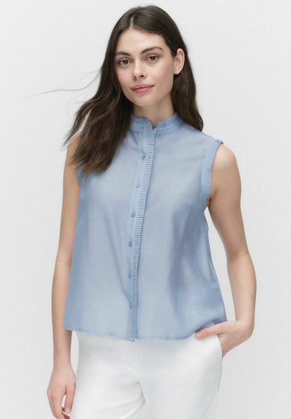 

Блуза LOUISE SHORT SLEEVED RUFFLE STOCKH LM, синий