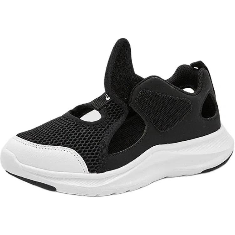 Сандалии детские с синтетической кожи и текстиля ASICS Black White — фото 3