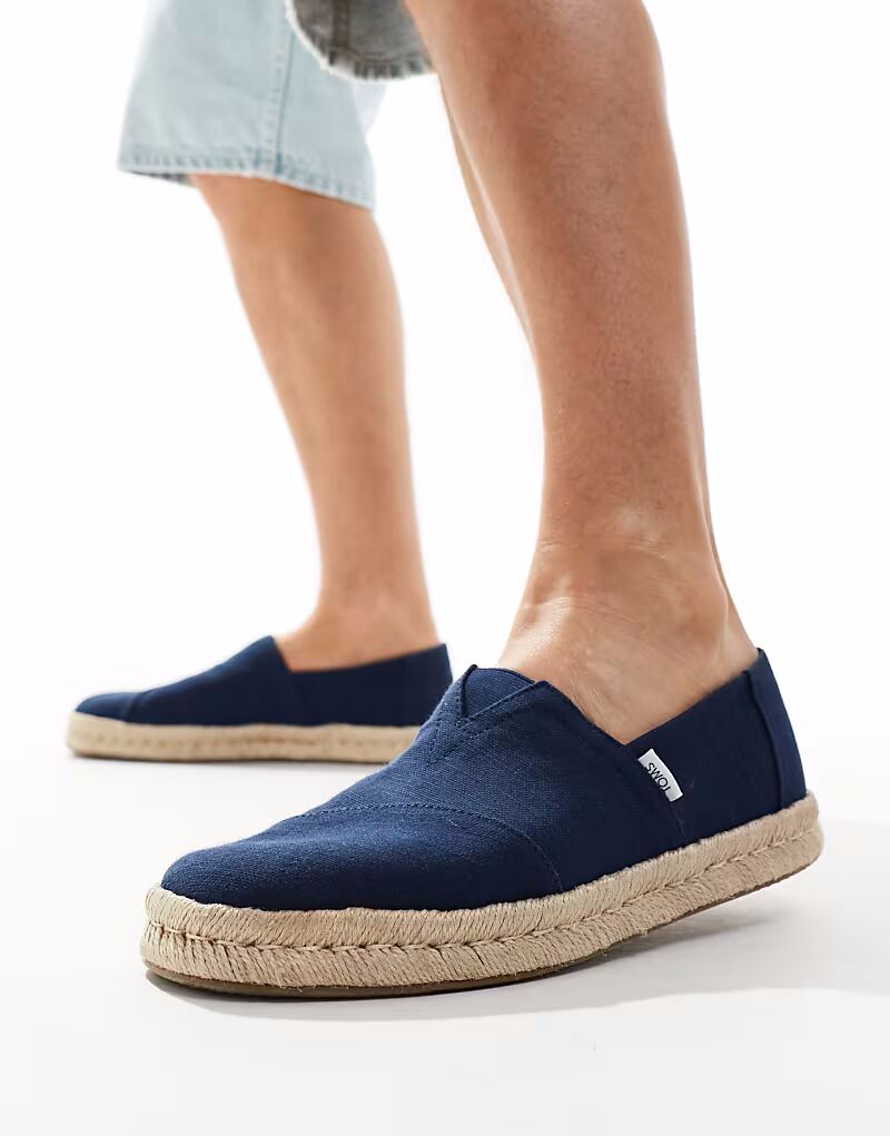 

Кроссовки Toms Alpargata slip-on shoe rope 2.0 в темно-синем цвете