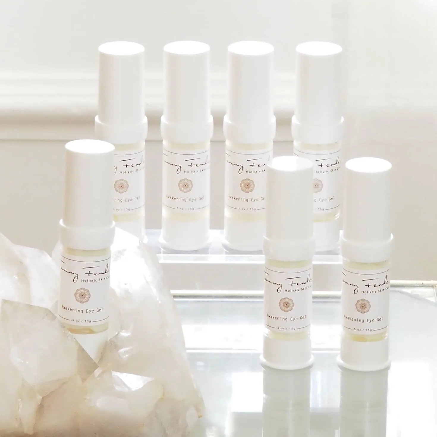 Tammy Fender Awakening Eye Gel, натуральный, органический, cruelty-free, нетоксичный уход для путешествий, успокаивает и увлажняет уставшие глаза, легкая текстура, для мужчин и женщин (15 г) 14.18 г, Multicoloured — фото 4