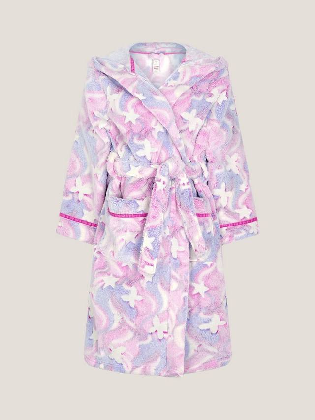 

Детский флисовый халат с единорогом glow Monsoon, Pink