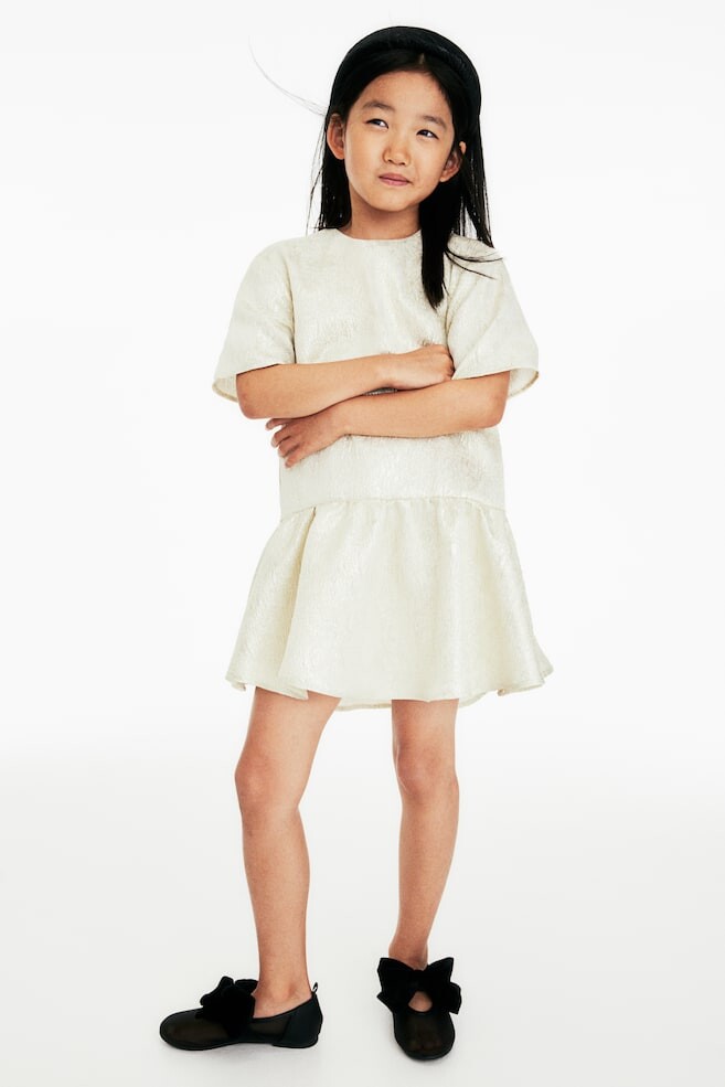 

Платье из жаккардовой ткани H&M, золотой
