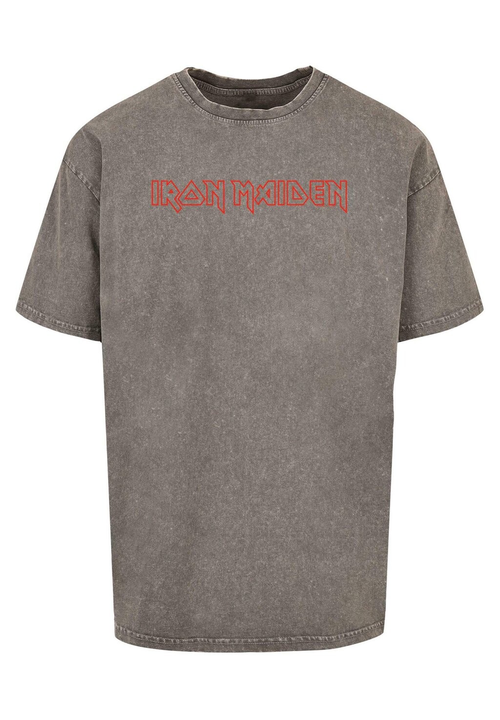 

Футболка с принтом IRON MAIDEN CLASSIC LOGO ACID WASHED HEAVY OVERSIZED TEE Merchcode, серый