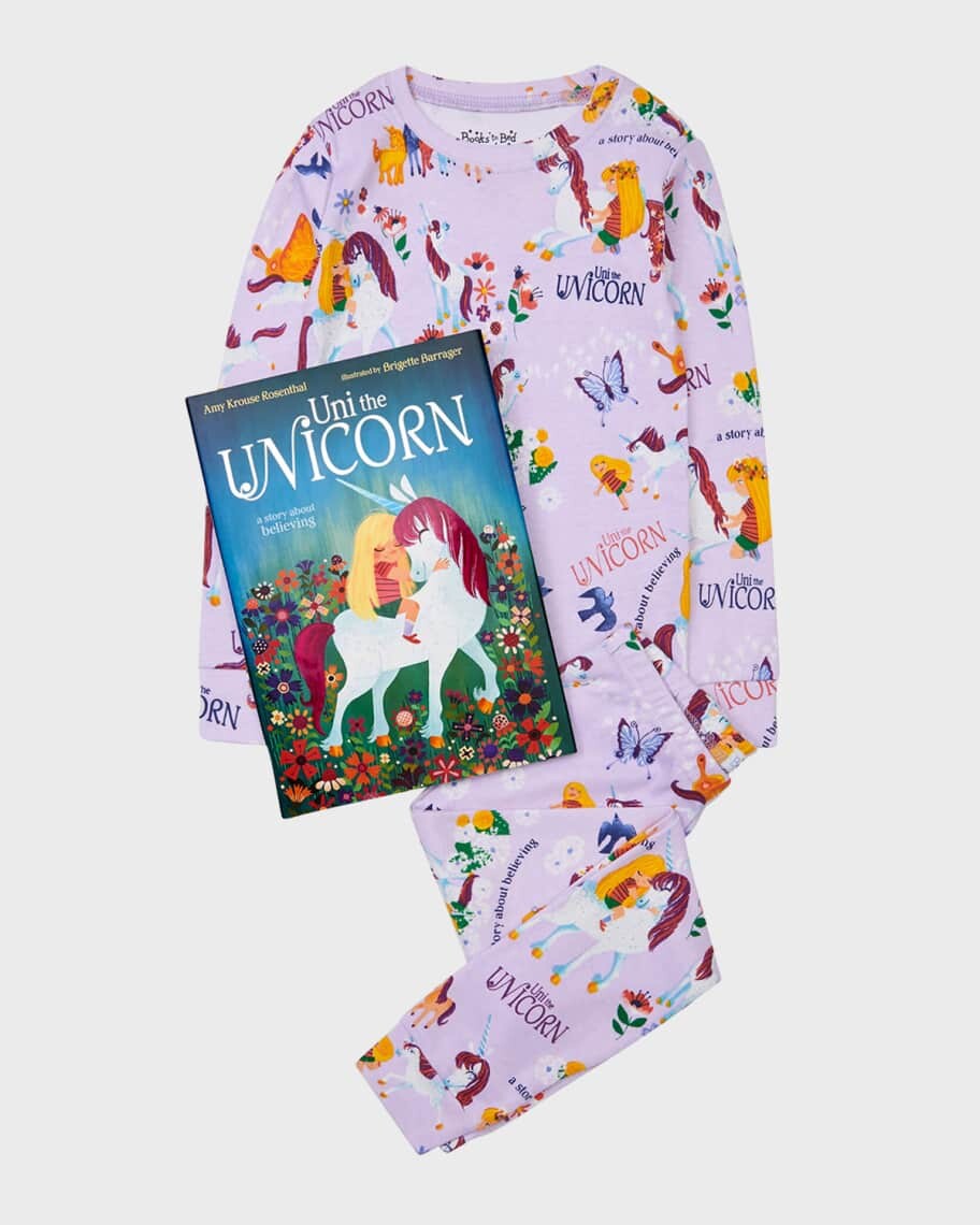 

Kids Uni the Unicorn Пижама и подарочный набор книги, размер 2-6 Books To Bed
