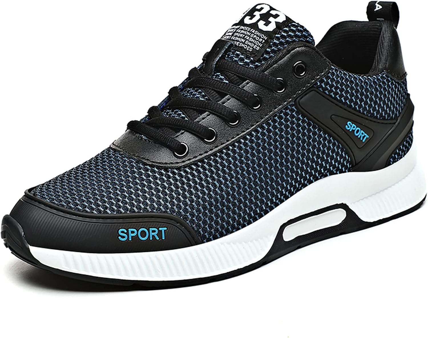 

Мужские невидимые ботинки CERYTHRINA с увеличением роста на 6 см, шнуровка, кожаные, легкие, хип-хоп, модные кроссовки, синий