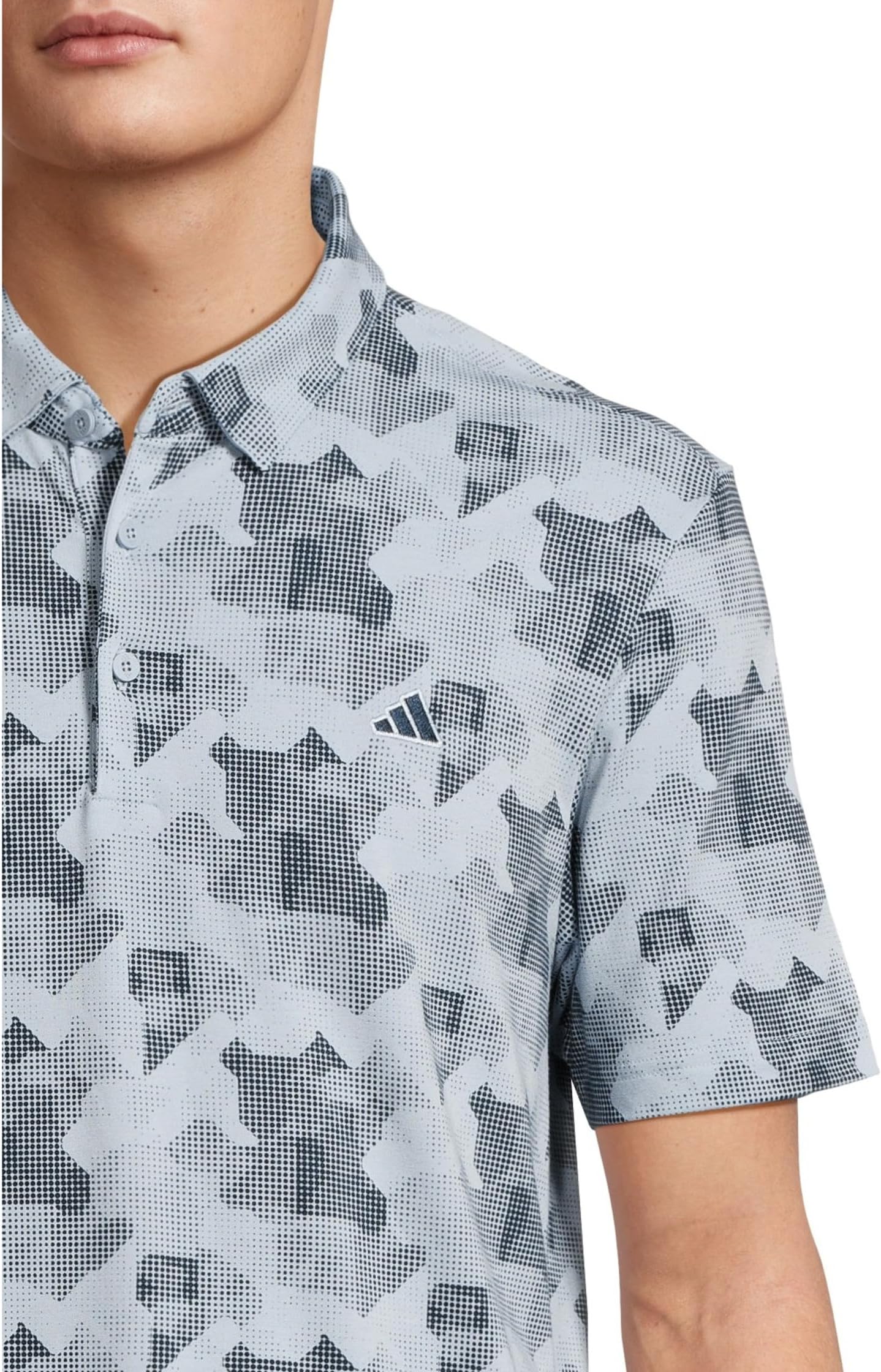 Футболка adidas Golf Go-To Printed Golf Polo Shirt, цвет Wonder Blue F23/Collegiate Navy — фото 4