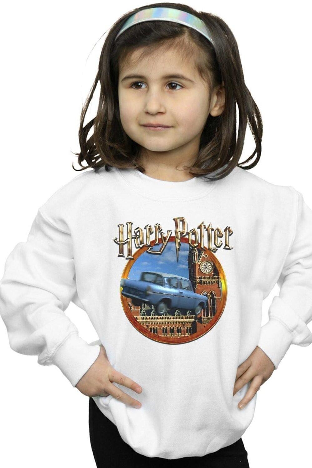 

Толстовка с летающим автомобилем Harry Potter, белый
