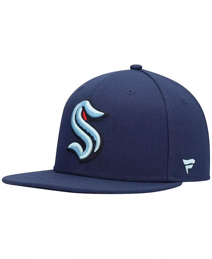 

Мужская бейсболка с логотипом команды Seattle Kraken Primary Team Deep Sea Blue Snapback Fanatics