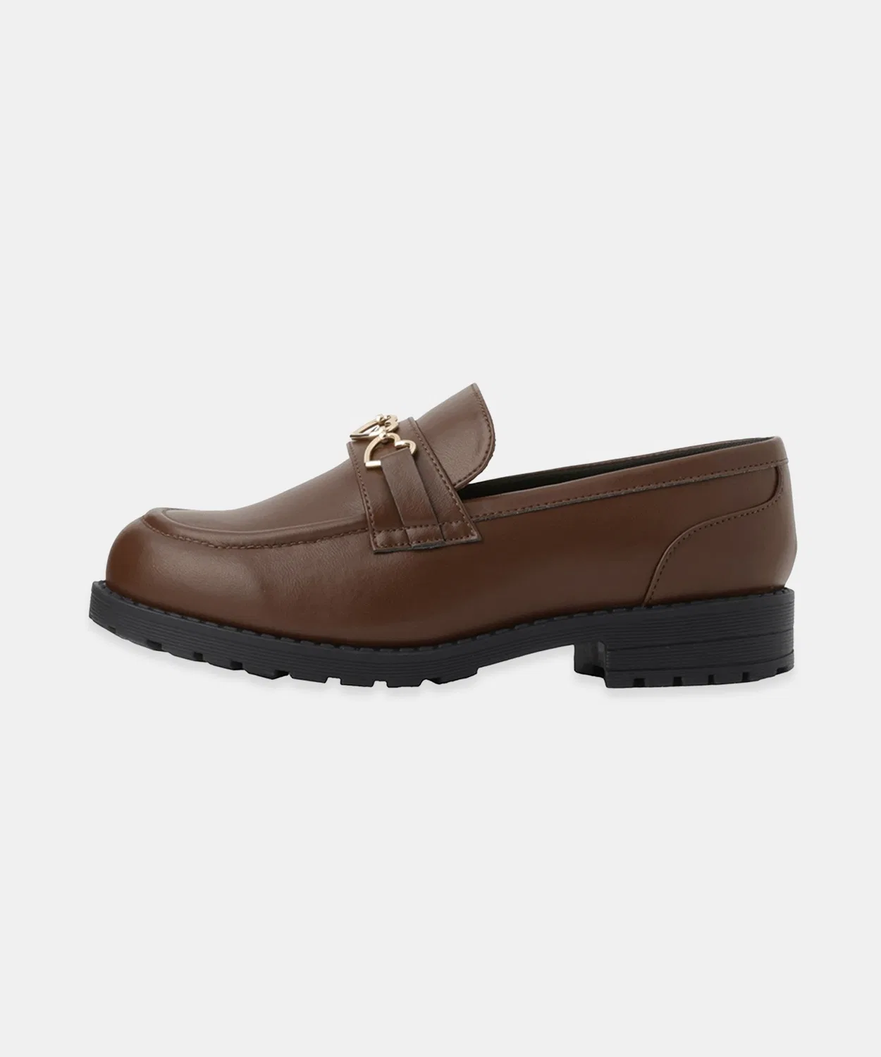 Детские туфли-лоферы с принтом Heart Bit, модель Heart Bit ROPE' PICNIC, Dark Brown — фото 3