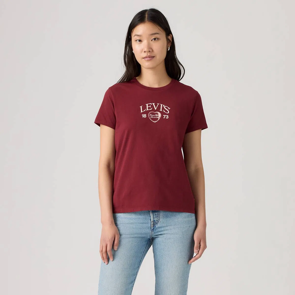 Футболка с идеальным графическим рисунком Levi's, Levi'S Locket Warm Cabernet - Red — фото 3