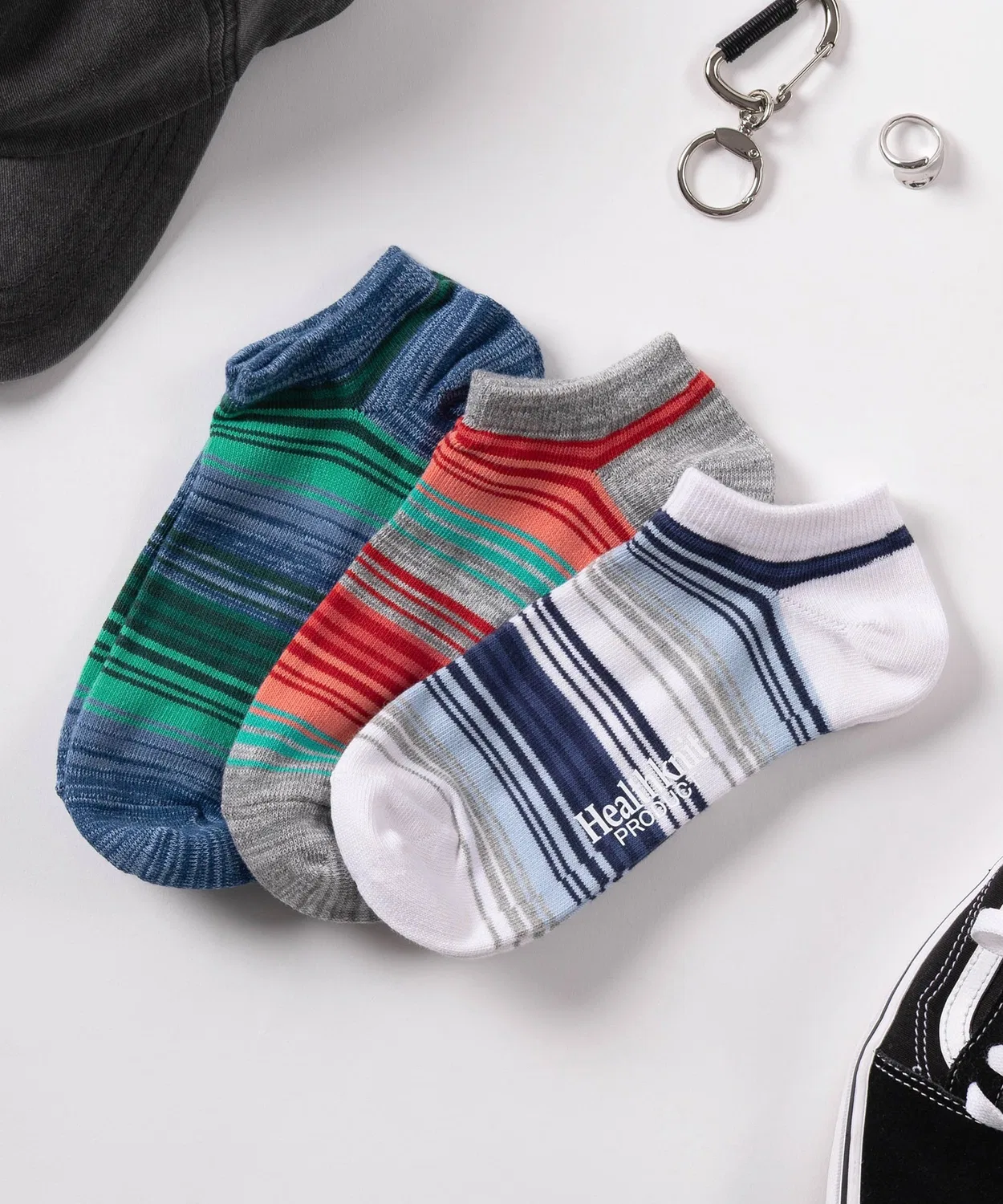 Детские носки-невидимки с принтом, комплект из 3 пар Healthknit Product, Multi