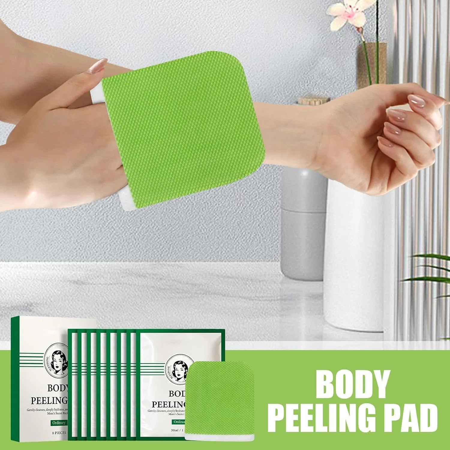 Двусторонняя мочалка Body Peeling Pad, Green Generisch — фото 2