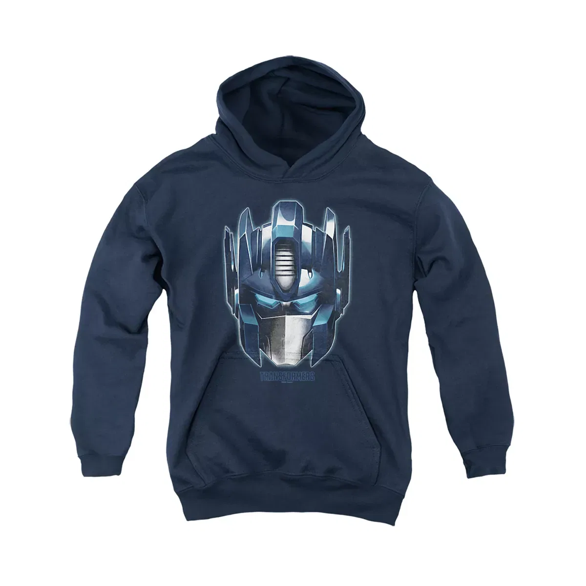 Детское худи с принтом Transformers Evergreen Optimus Large Face, Transformers, Navy