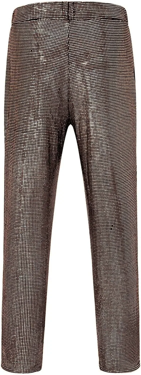 Мужские брюки с пайетками Slim Fit, золотистый — фото 3