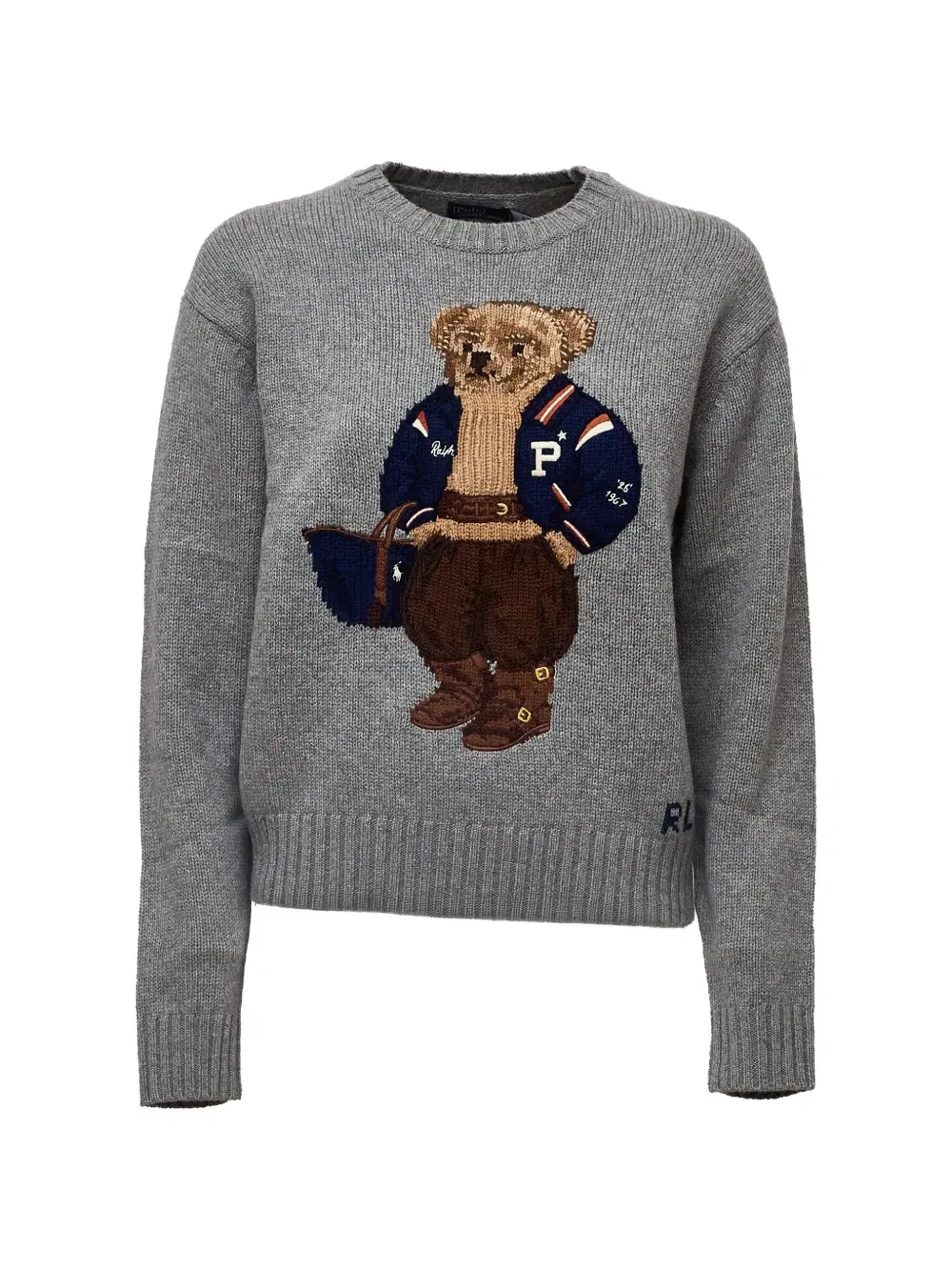 Шерстяной кашемировый свитер с мишкой Polo Bear от Polo Ralph Lauren, серый