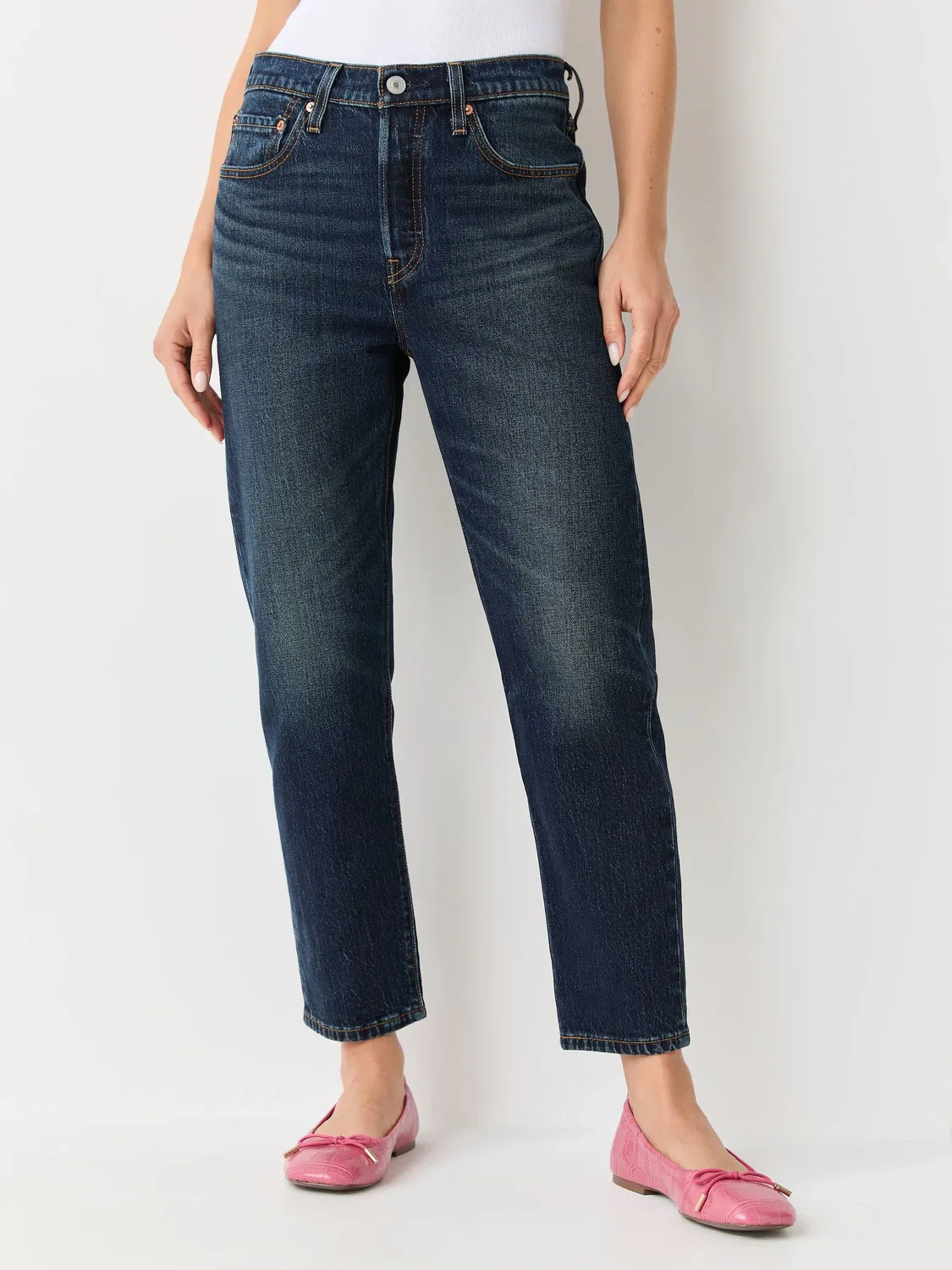 Оригинальные укороченные джинсы Levi's Blue 501