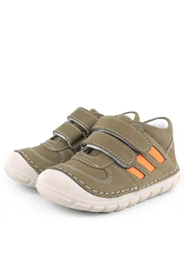 Детские туфли для малышей из натуральной кожи Rakerplus, Khaki — фото 4