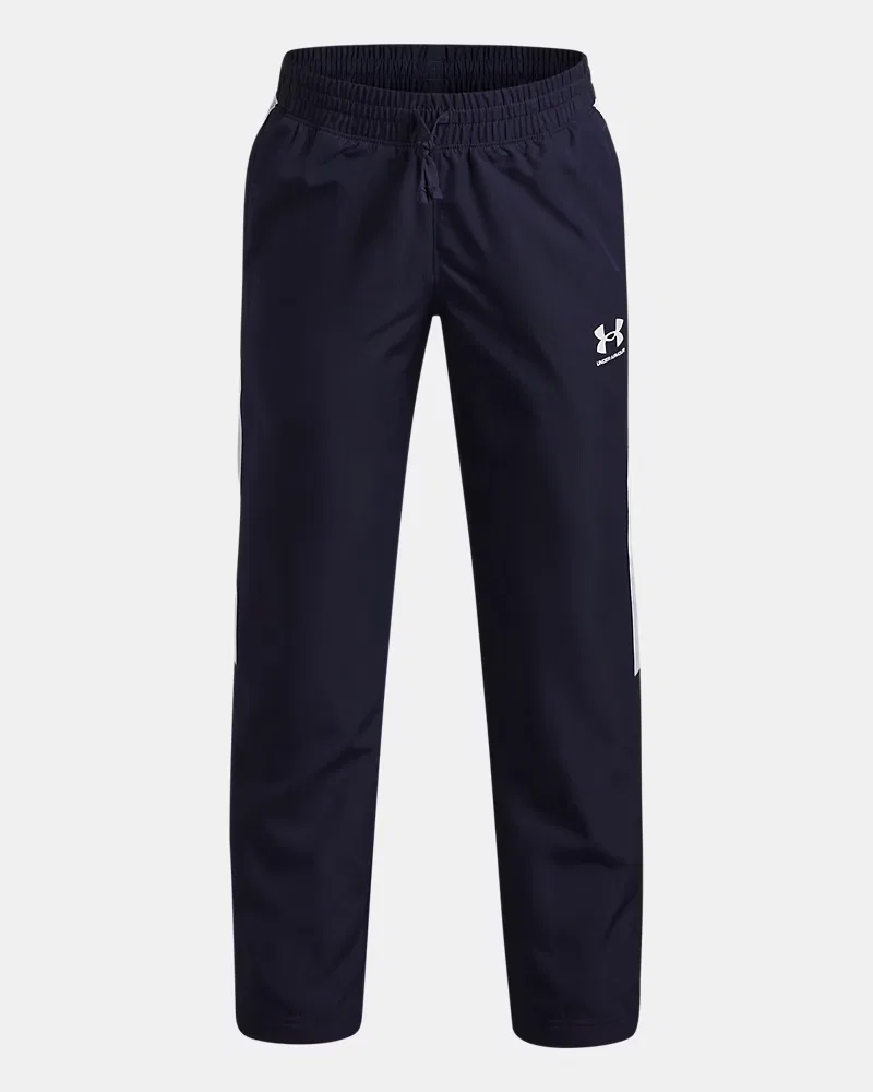 Штаны детские 63,5 см водоотталкивающие UA Rival Woven UnderArmour, Midnight Navy/White