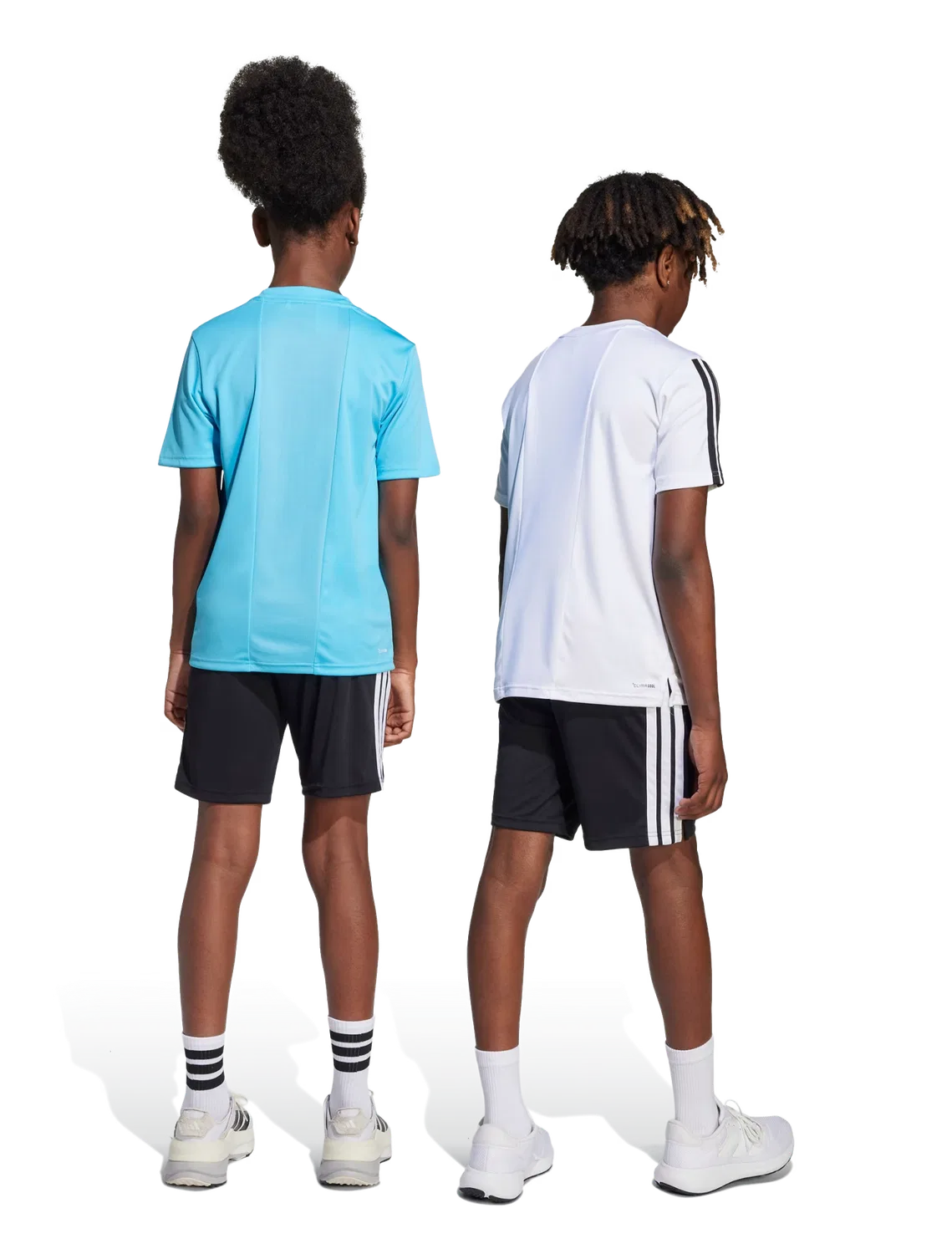 Детские спортивные шорты с тремя полосками Adidas, черный — фото 3