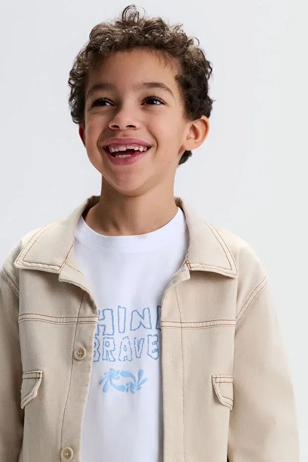 Детский пиджак для девочек хлопковый Brave jacket Nk Kids, Cream