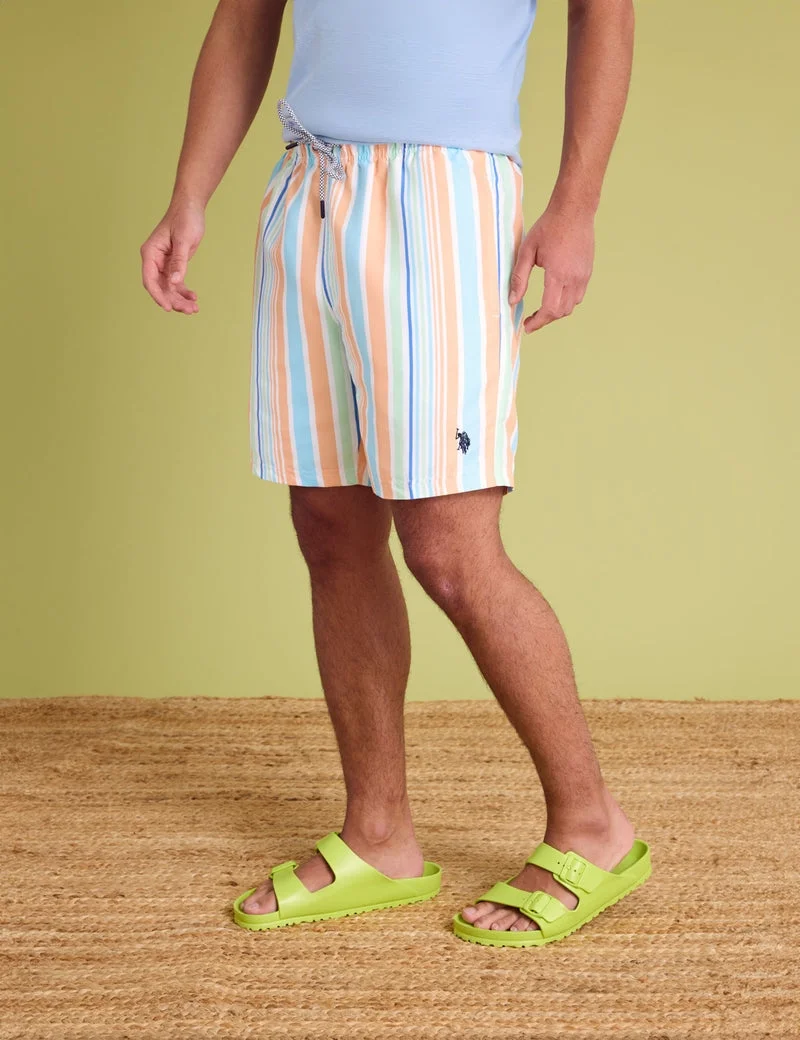 Мужские шорты для плавания U.S. Polo Assn. 7" Multistripe, мультиколор
