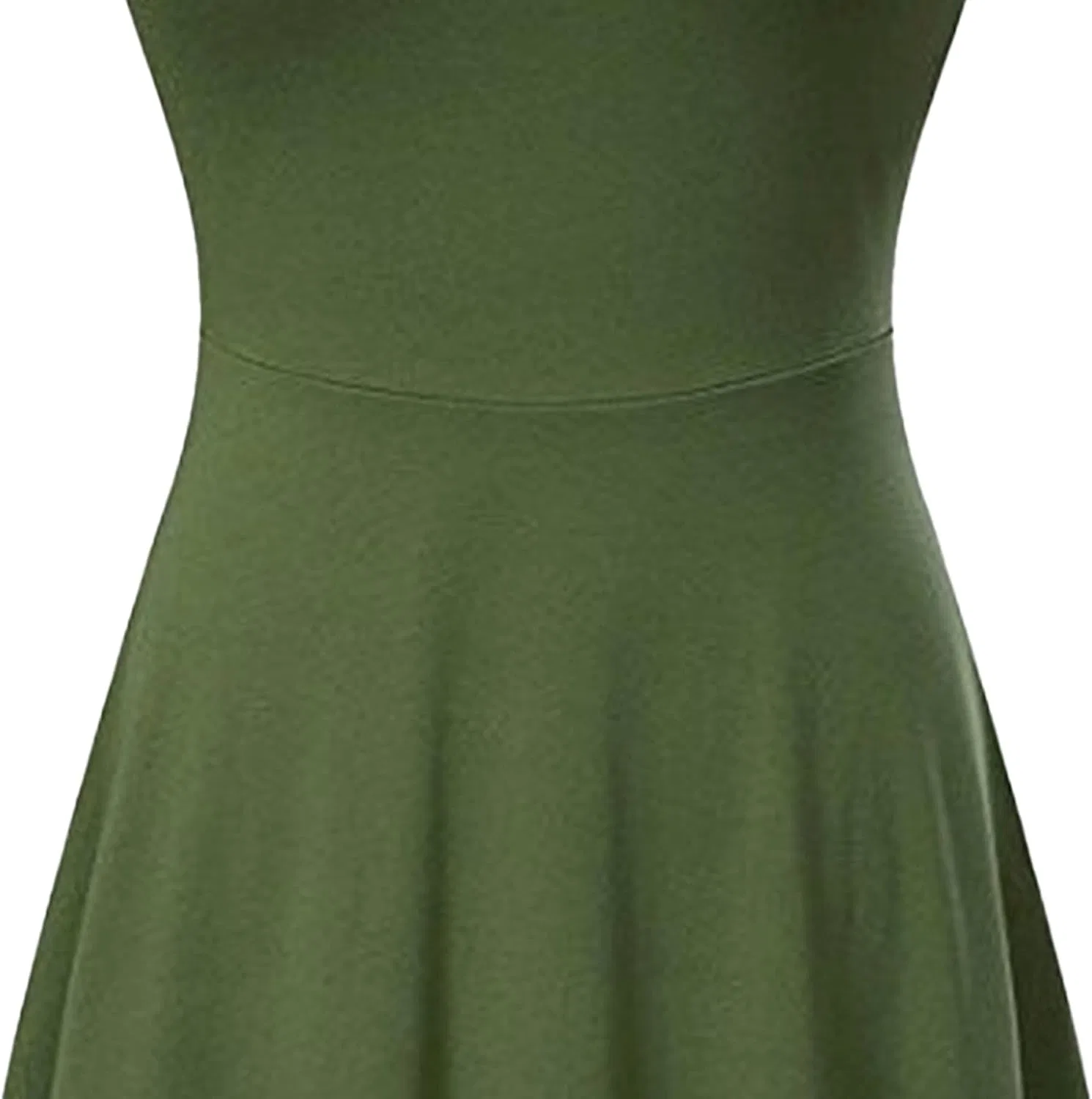 Женское платье миди A-силуэта с плиссировкой, короткий рукав, Green — фото 3