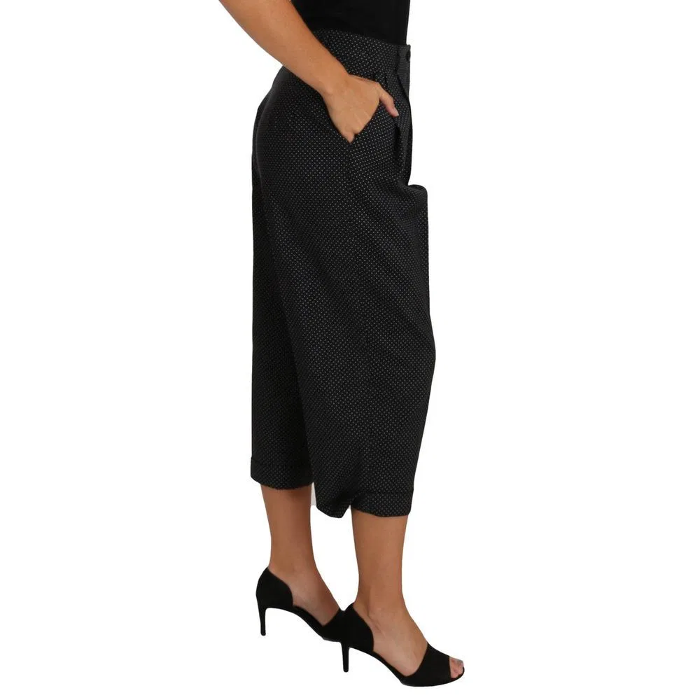 Женские брюки с принтом в горошек Pegged Pants Dolce & Gabbana, Black — фото 2