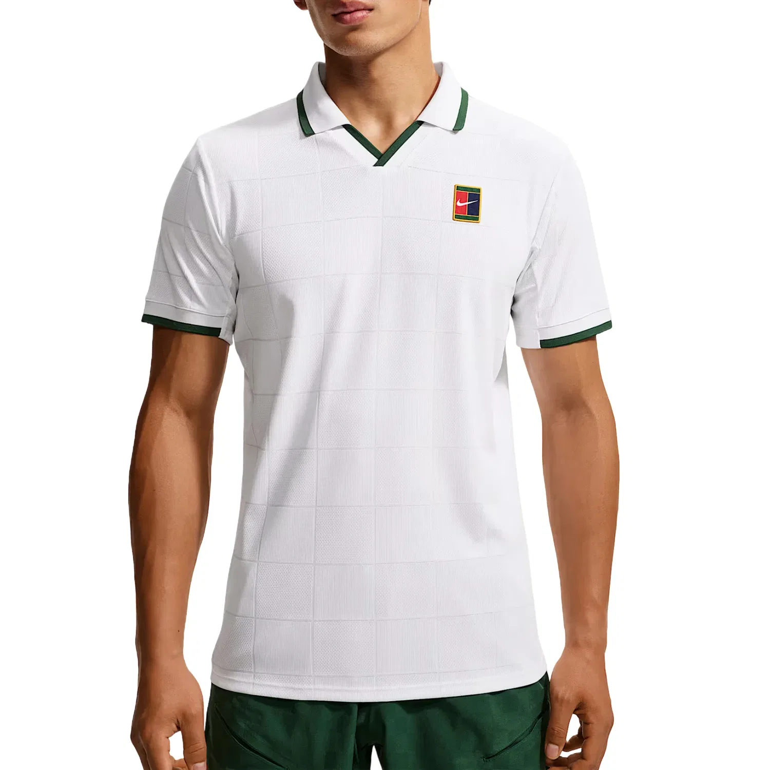Мужское поло с коротким рукавом Nike Court Slam Dri-FIT ADV Polo Shirt, Белый — фото 2