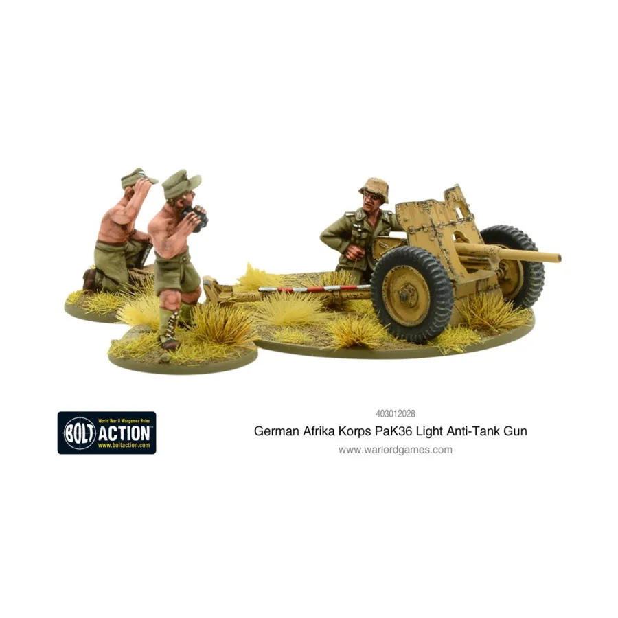 

Противотанковая пушка Африканского корпуса Pak 36, Bolt Action - German - Afrika Korps (28mm)