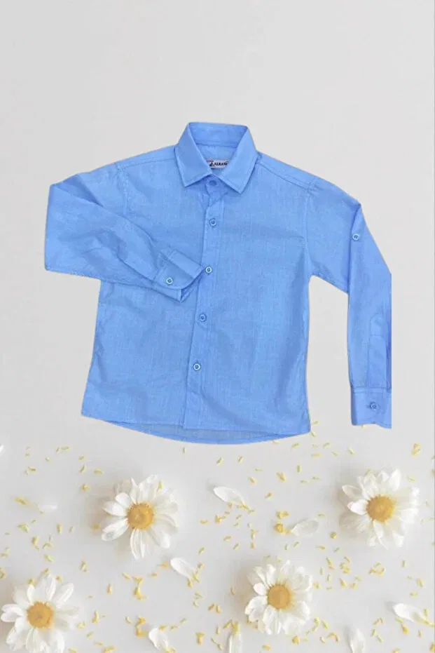 Детская рубашка для мальчиков с длинным рукавом Noble Store, Blue