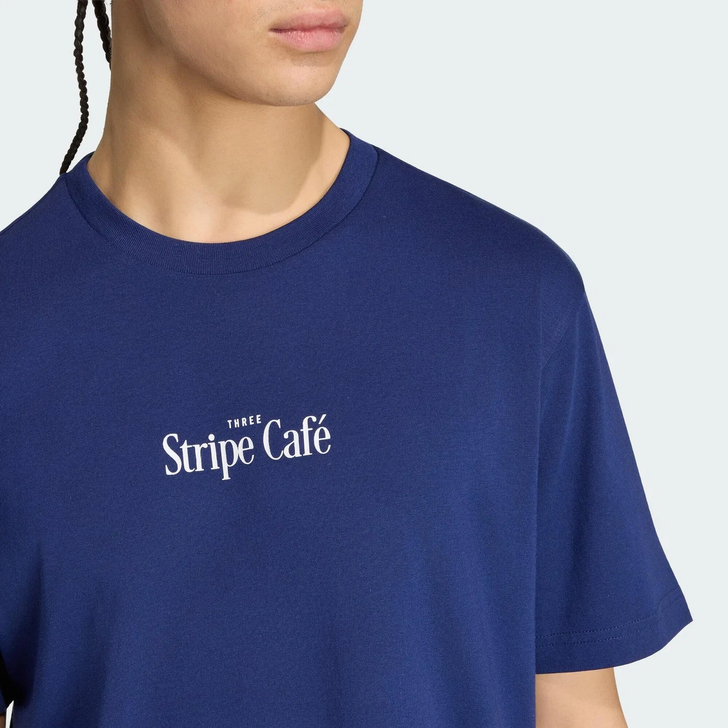 Мужская футболка с графическим принтом Coffee Cafe Donut Bag Grafik T-Shirt Adidas, Dunkelblau — фото 4