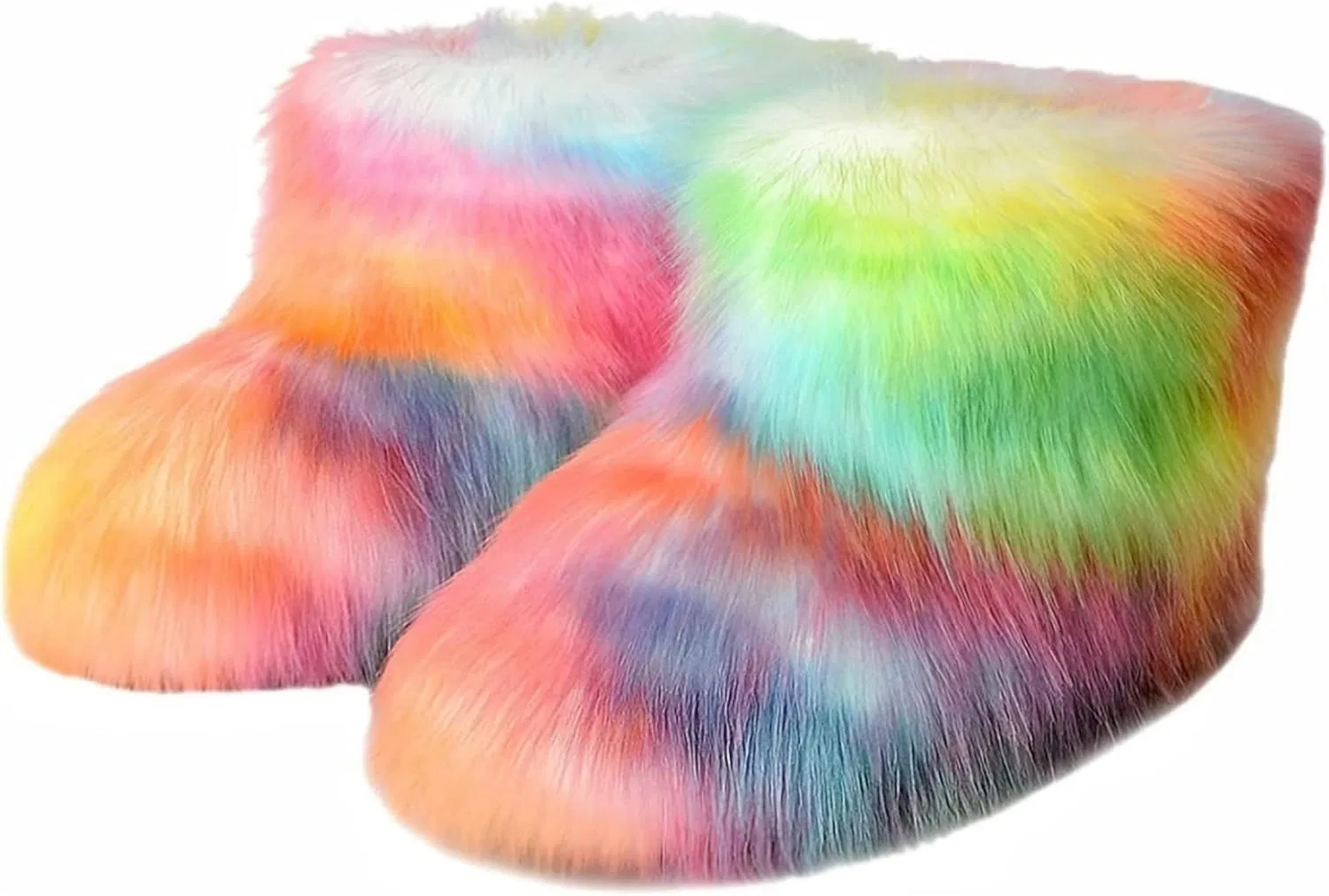 Детские зимние сапоги для девочек с мехом LLTMALL, Rainbow