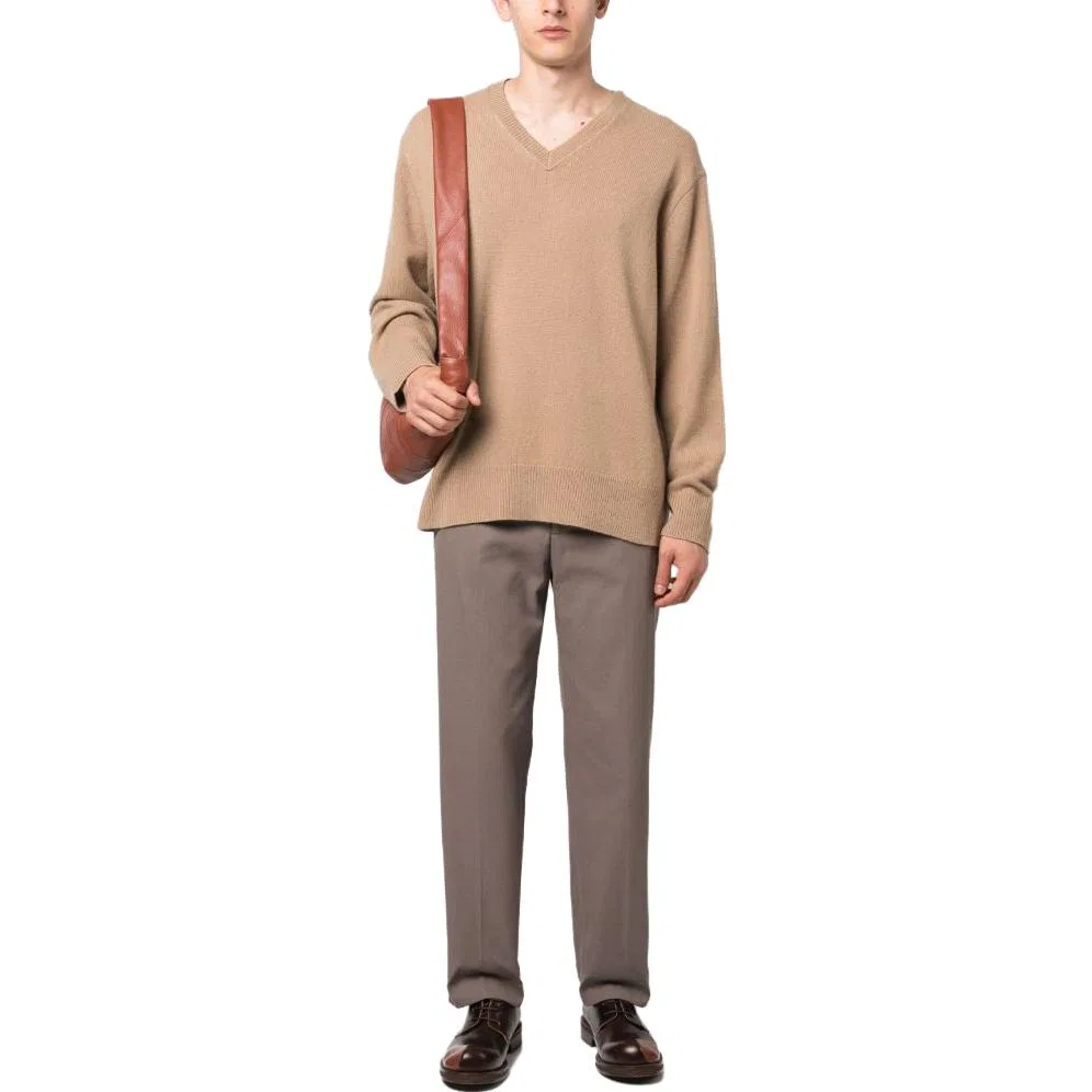 Мужские зауженные брюки прямого кроя Acne Studios, Khaki — фото 3