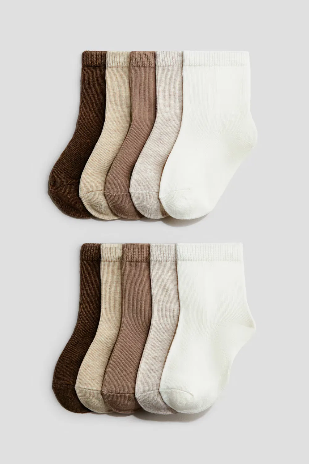 10 пар носков H&M, Braun/Hellbeige