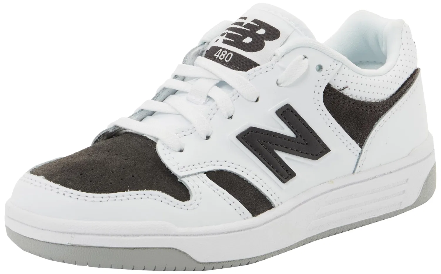 Детские кроссовки для мальчиков с аутентичным дизайном New Balance 480, White Leather Textile