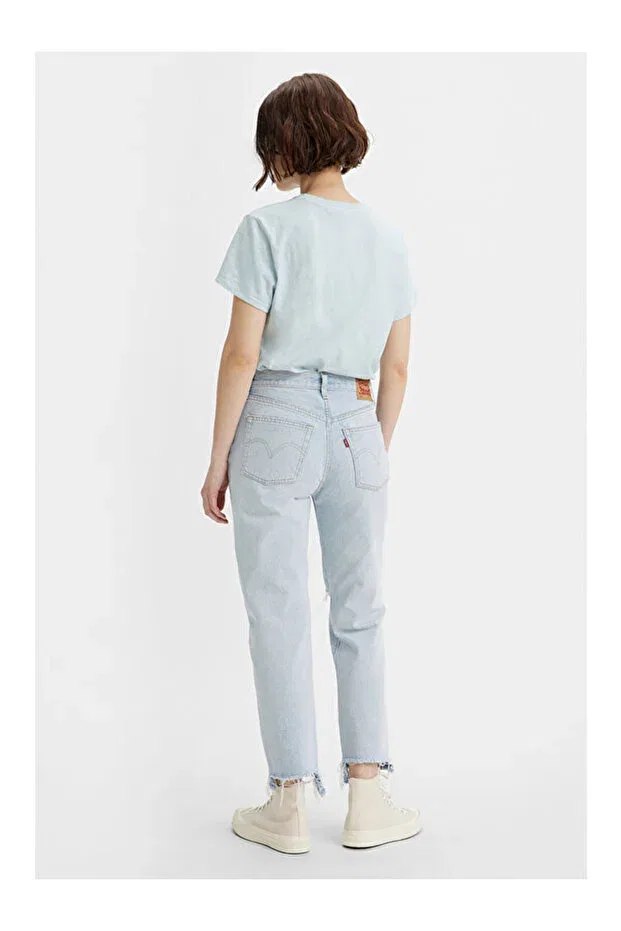 Женские джинсы-кроп с принтом Edge Of Time Levi'S, Light Indigo — фото 2