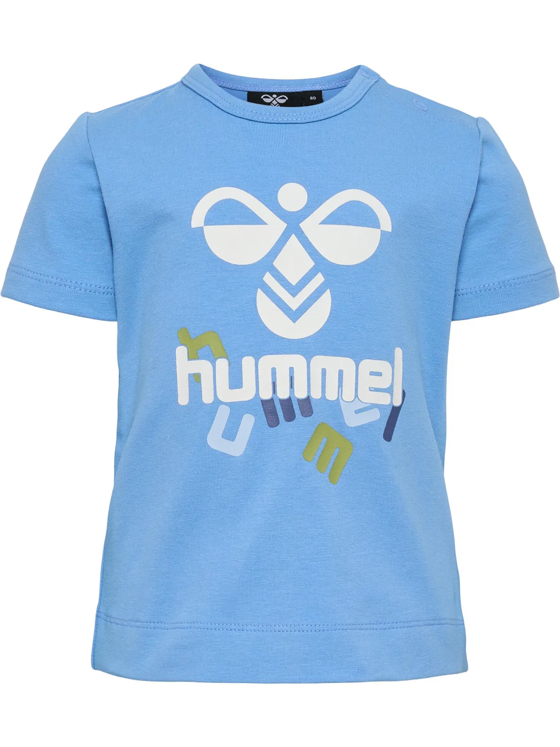 Детская футболка с принтом Hmldream Hummel, Wolkiges Blau Lagunenblau Hellblau — фото 2