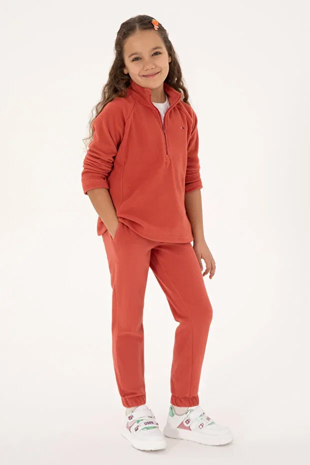 Детские свитшот для девочек с длинным рукавом U.S. Polo Assn., Dried Rose — фото 4