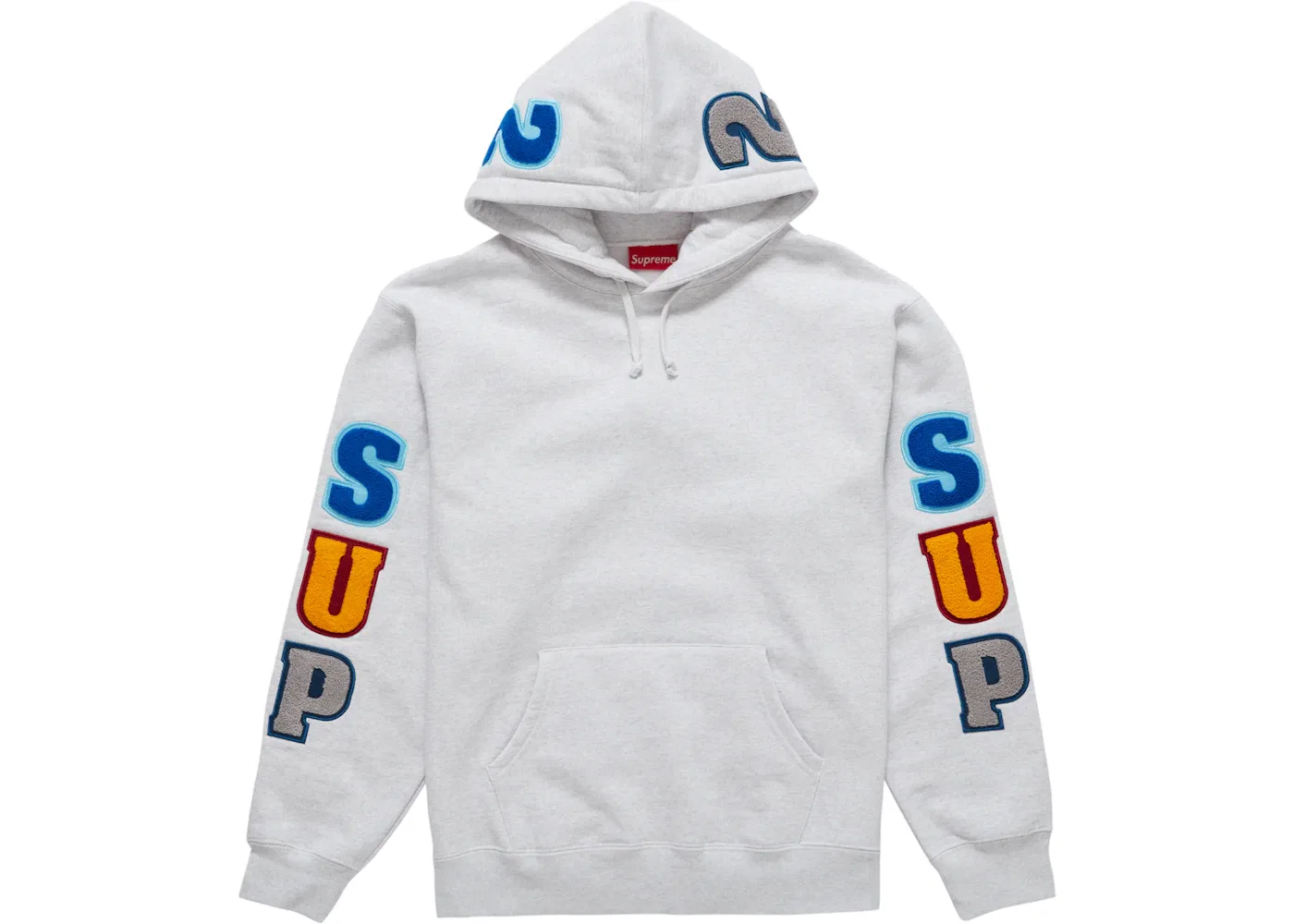 Мужская худи с принтом Supreme Team Ash Grey