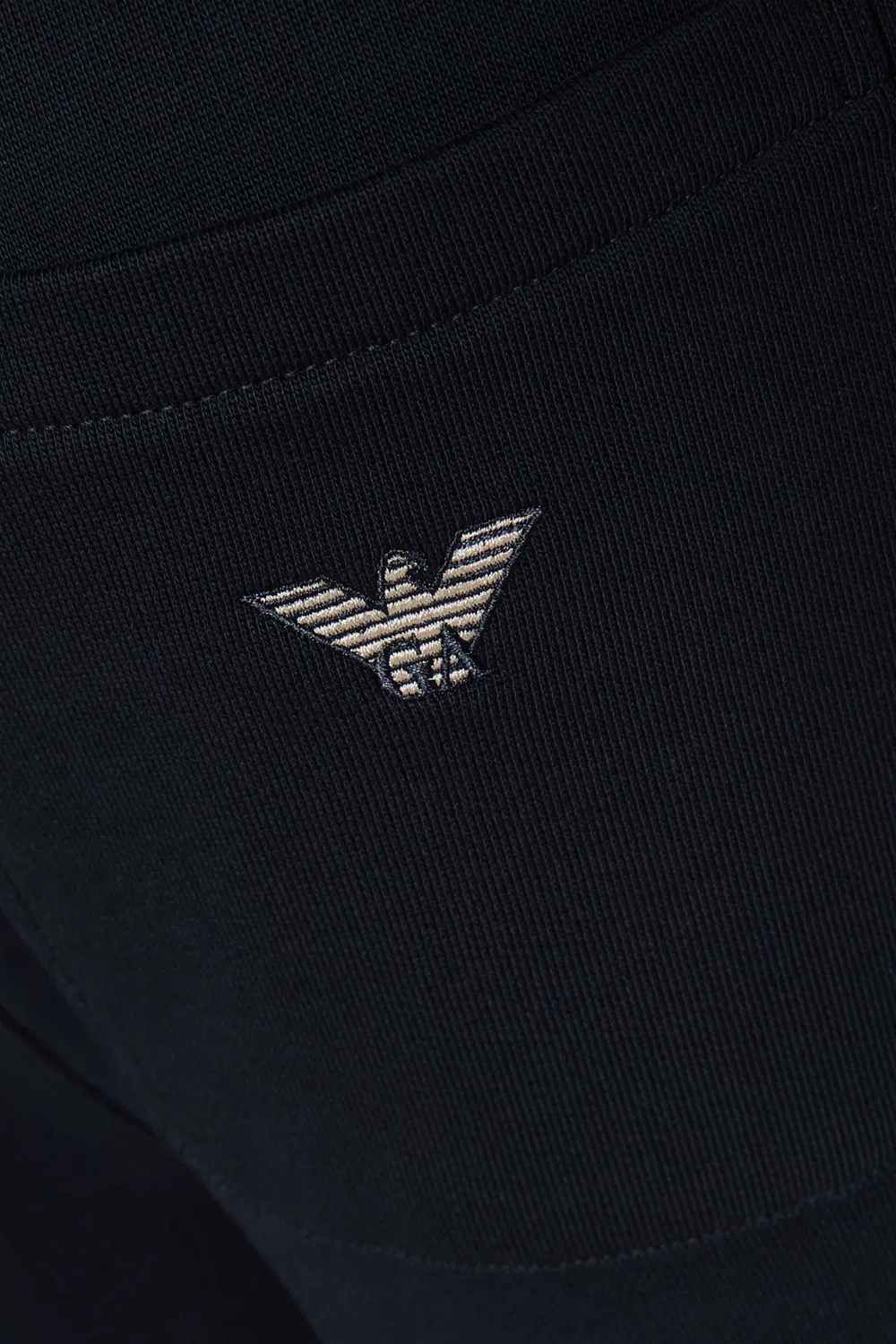 Брюки широкие на кулиске из хлопкового футера Emporio Armani — фото 4