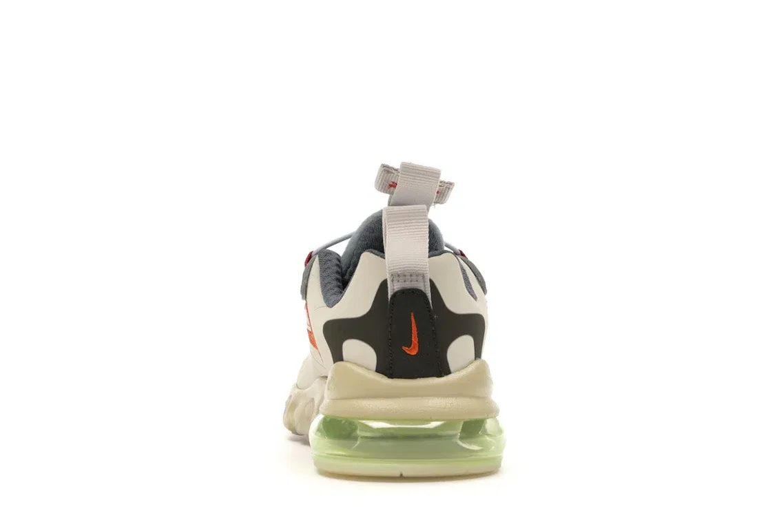 Детские кроссовки Lifestyle с принтом Nike Air Max 270 React, Light Cream/Starfish-Dark Hazel Style — фото 4