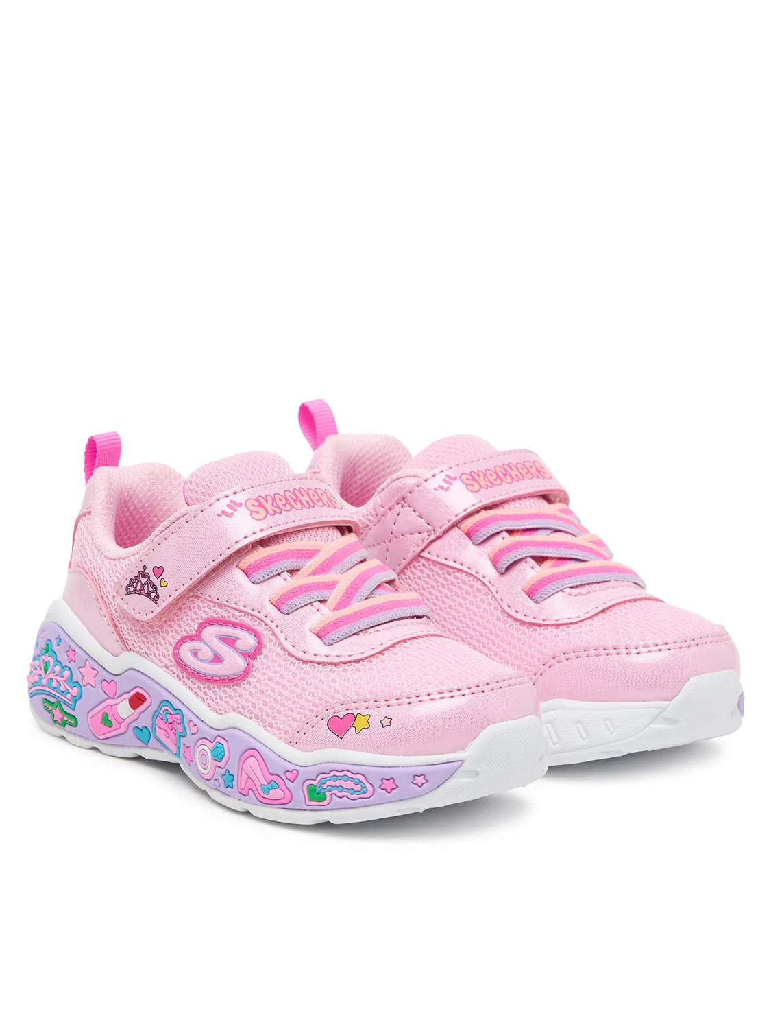Кроссовки для девочки Play Scene Fun Squad Skechers, розовый — фото 2