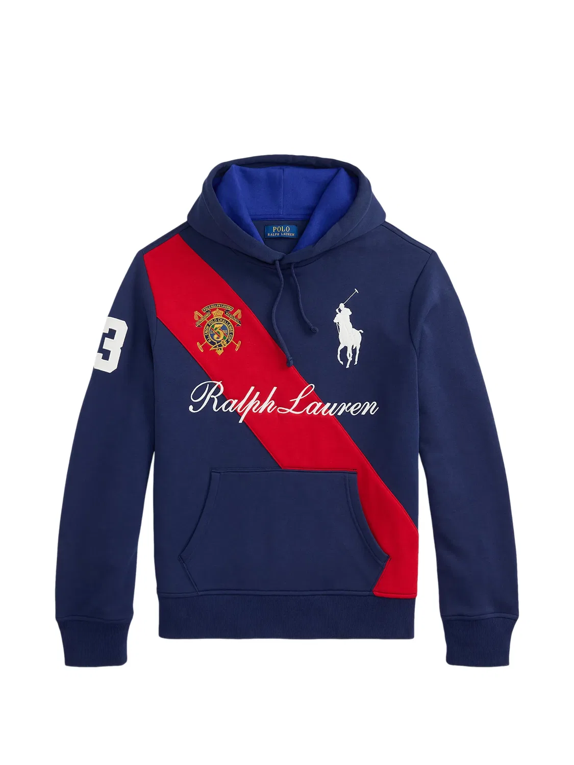 Худи с вышитым логотипом синего цвета Polo Ralph Lauren, синий
