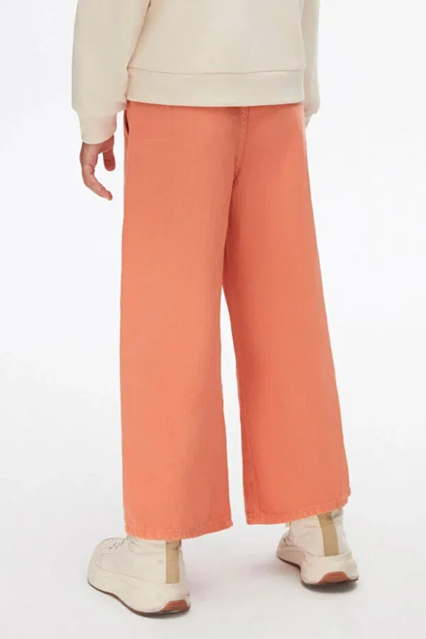 Детские брюки для девочек широкие с высокой талией Nk Kids, Orange — фото 3