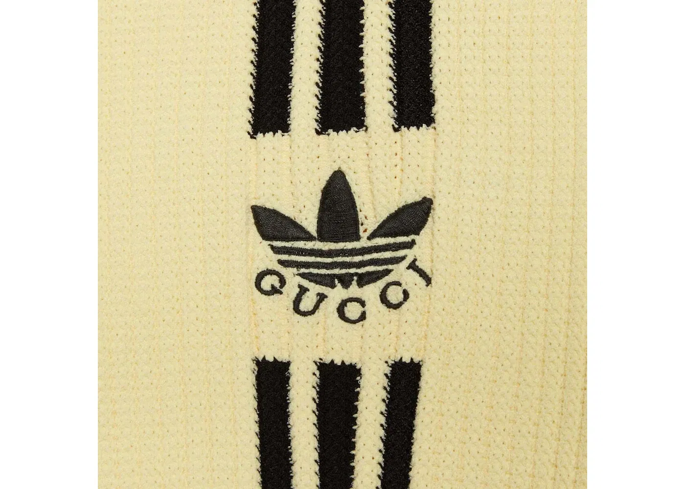Женский укороченный кардиган с принтом Gucci x Adidas Cardigan Gucci, Yellow — фото 2
