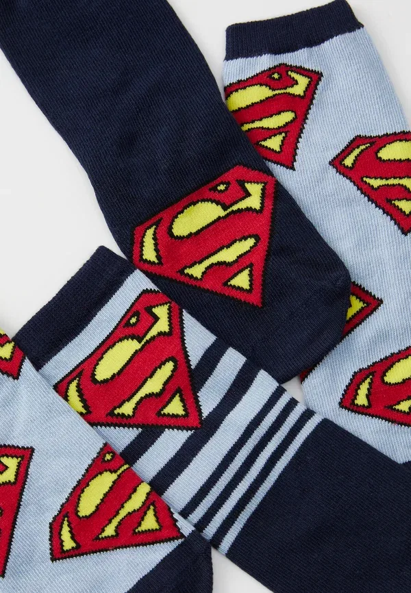 Носки 4 шт, хлопок, Jasper superman, Name It, dusty blue, голубой — фото 3